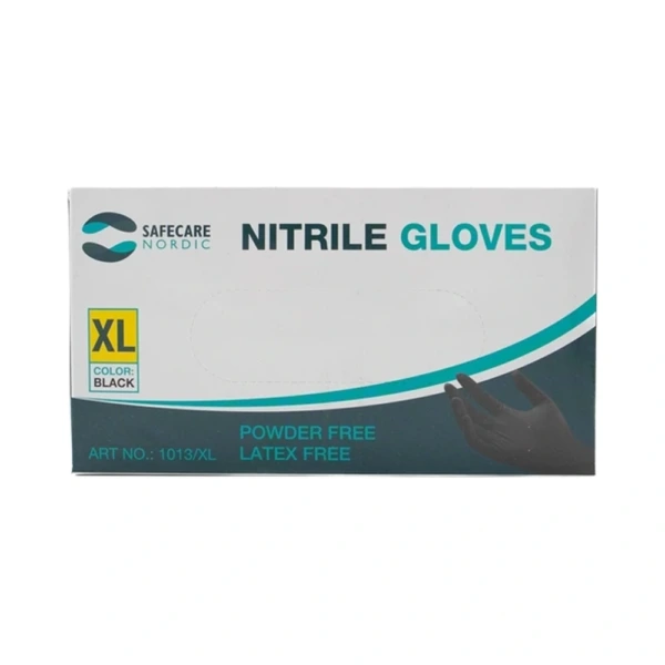 Safecare Nordic Nitril Handske Sort Str. XL – 100 stk