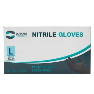Safecare Nordic Nitril Handske Sort Str. L – 100 stk