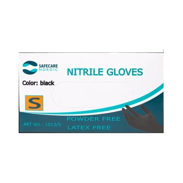 Safecare Nordic Nitril Handske Sort Str. S – 100 stk