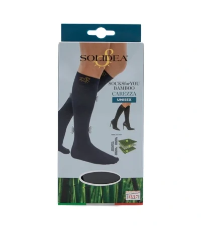 Solidea bamboo carezza sort unisex støttestrømper Str. XXL – 1 par