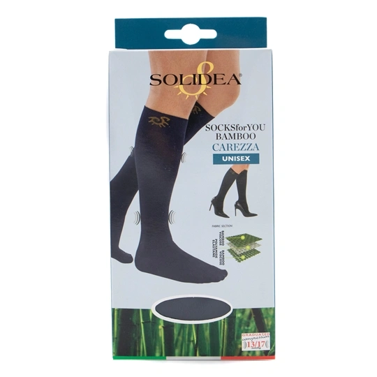 Solidea bamboo carezza Blå unisex støttestrømper Str. XXL - 1 par