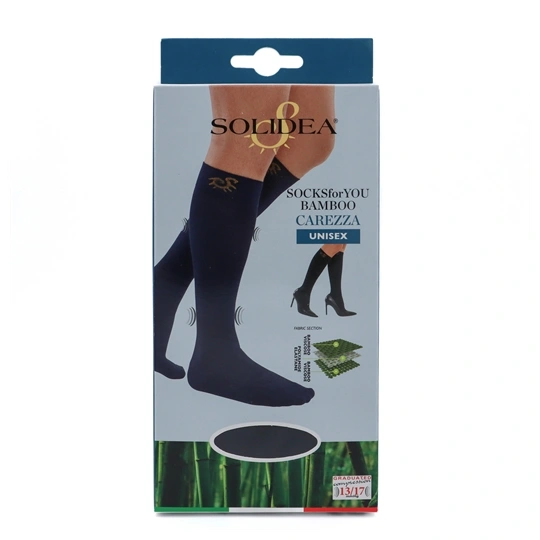 Solidea bamboo carezza Blå unisex støttestrømper Str. XL - 1 par