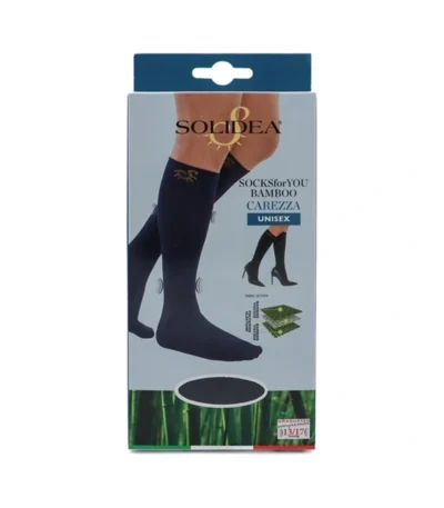 Solidea bamboo carezza Blå unisex støttestrømper Str. L – 1 par