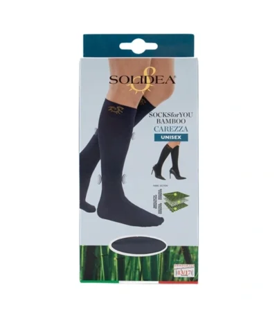 Solidea bamboo carezza Blå unisex støttestrømper Str. M – 1 par