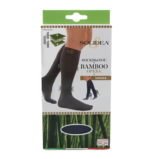 Solidea bamboo opera navy unisex støttestrømper Str. M - 1 par