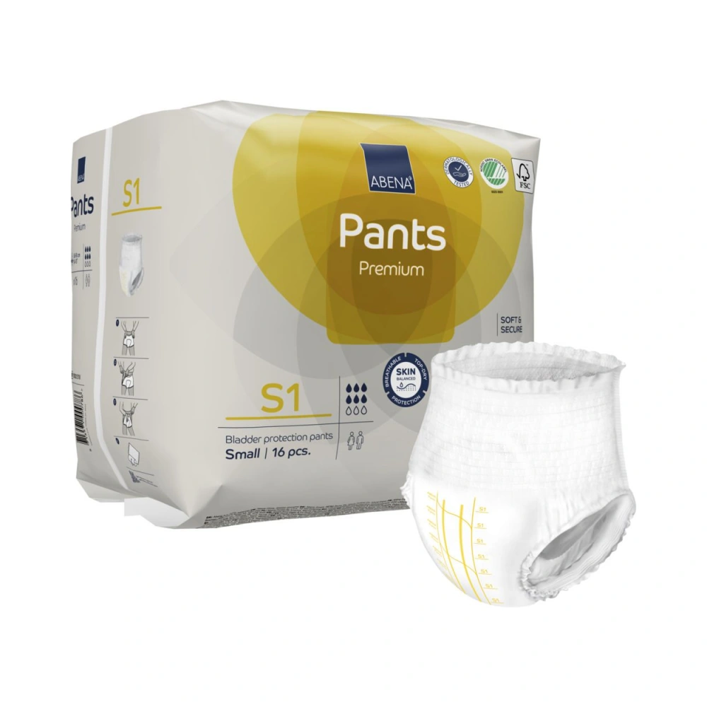 Abena Pants premium S1 gul - 16 stk