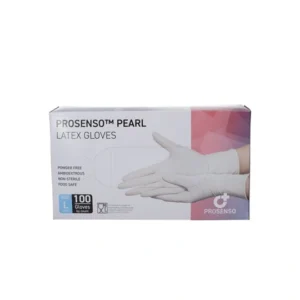 Prosenso Pearl Latex Undersøgelseshandsker Large – 100 stk