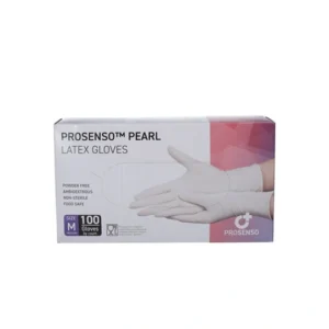 Prosenso Pearl Latex Undersøgelseshandsker Medium – 100 stk