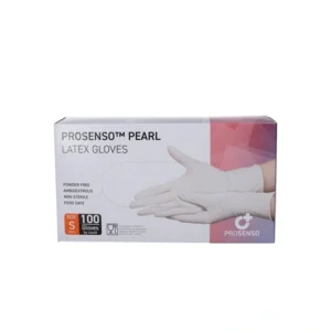 Prosenso Pearl Latex Undersøgelseshandsker Small – 100 stk