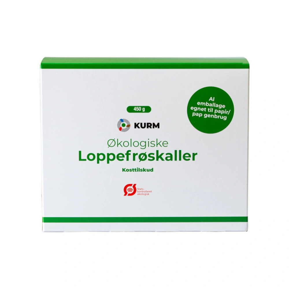 Kurm Øko Loppefrøskaller – 450 g