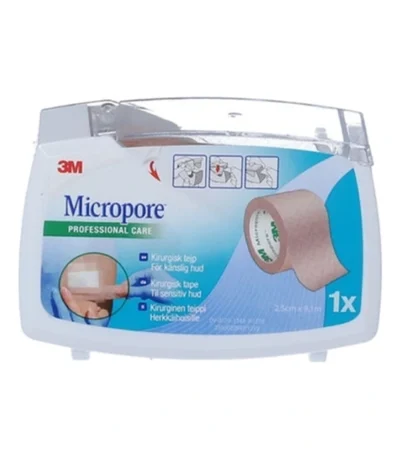 3M Micropore Kirurgisk Tape Brun 2,5 cm x 9,1 m – 1 stk