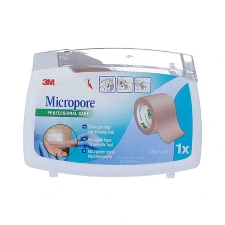 3M Micropore Kirurgisk Tape Brun 2,5 cm x 9,1 m – 1 stk 3M Micropore Kirurgisk Tape Brun 2,5 cm x 9,1 m – 1 stk