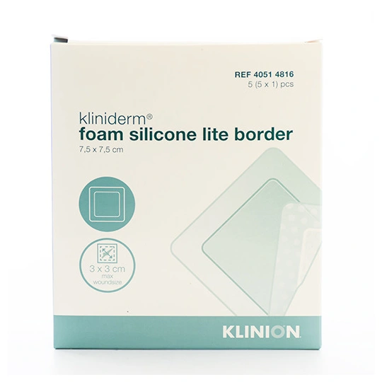 Kliniderm Foam Silikone Lite B 7,5 x 7,5 cm - 5 stk