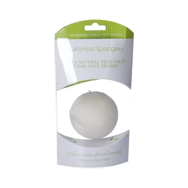 Konjac Sponge Premium Face Hvid – 1 stk