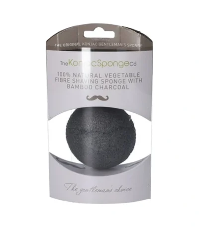 Konjac Sponge Gentleman Sort – 1 stk