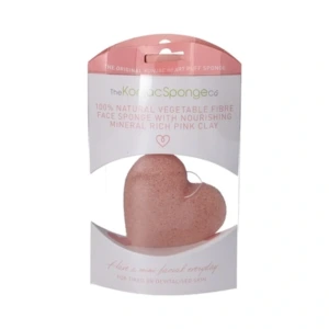 Konjac Sponge Face Heart Pink – 1 stk