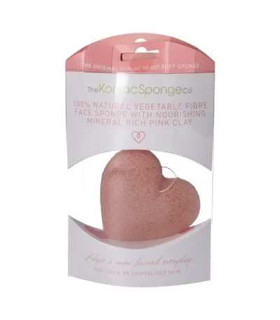 Konjac Sponge Face Heart Pink – 1 stk