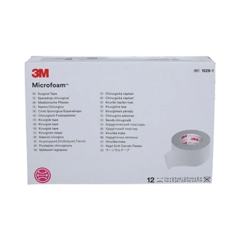 3M Microfoam Surgical Tape 2,5cm x 5 m – 1 rulle 3M Microfoam Surgical Tape 2,5cm x 5 m – 1 rulle