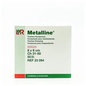 Metalline Tracheo Kompres 8×9 – 50 stk