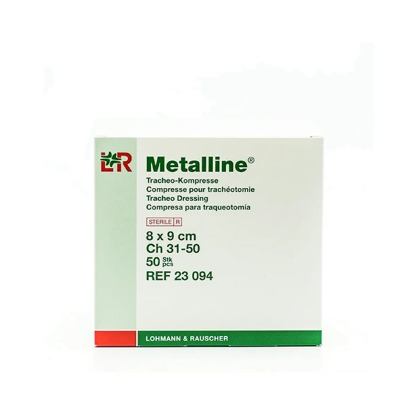 Metalline Tracheo Kompres 8×9 – 50 stk