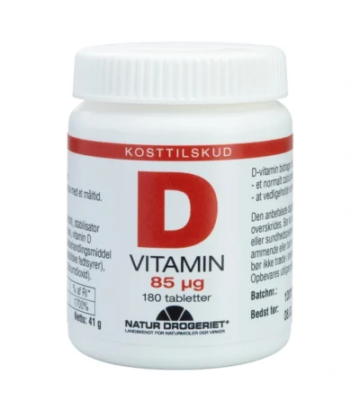 Natur Drogeriet D-vitamin 85 µg – 180 tabl