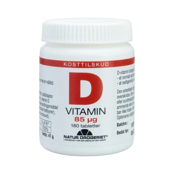 Natur Drogeriet D-vitamin 85 µg – 180 tabl