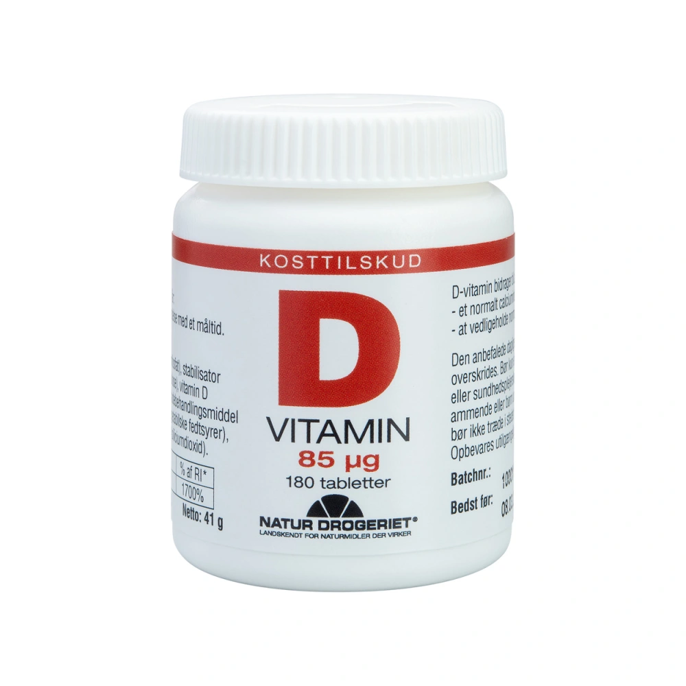 Natur Drogeriet D-vitamin 85 µg – 180 tabl