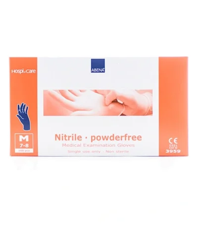 Abena Nitril Handsker M u. pudder – 100 stk