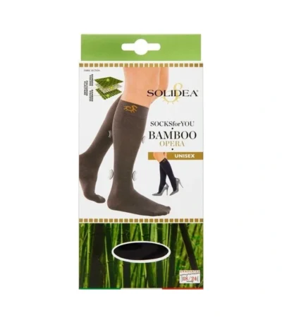 Solidea bamboo opera navy unisex støttestrømper Str. L - 1 par