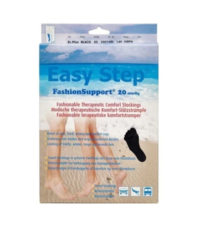 Easy Step Knæstrømpe Åben tå XL plus - 1 par