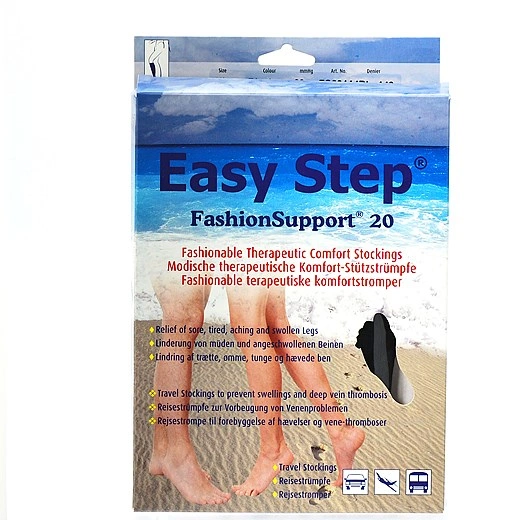 Easy Step Fashionsupport Knæ X-Large Sort - 1 par