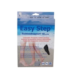 Easy Step Fashionsupport Knæ Large Sort - 1 par