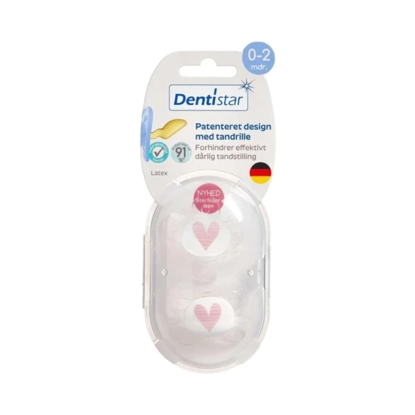 Dentistar Sut Naturgummi 0-2 mdr - 2 stk