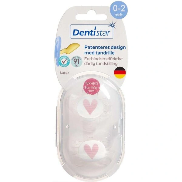 Dentistar Sut Naturgummi 0-2 mdr - 2 stk