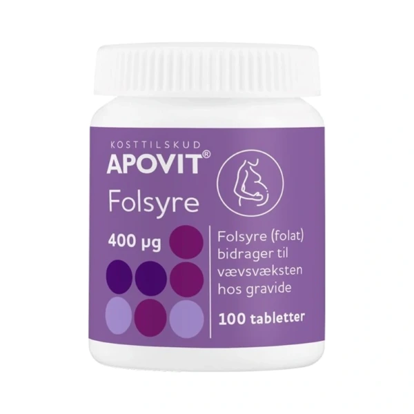 APOVIT Folsyre 400 µg - 100 stk