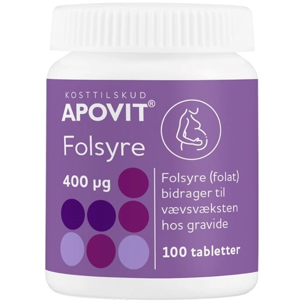 APOVIT Folsyre 400 µg - 100 stk