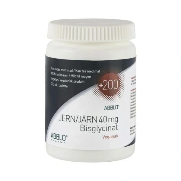 ABBLO Jern Bisglycinat 40 Mg - 200 stk