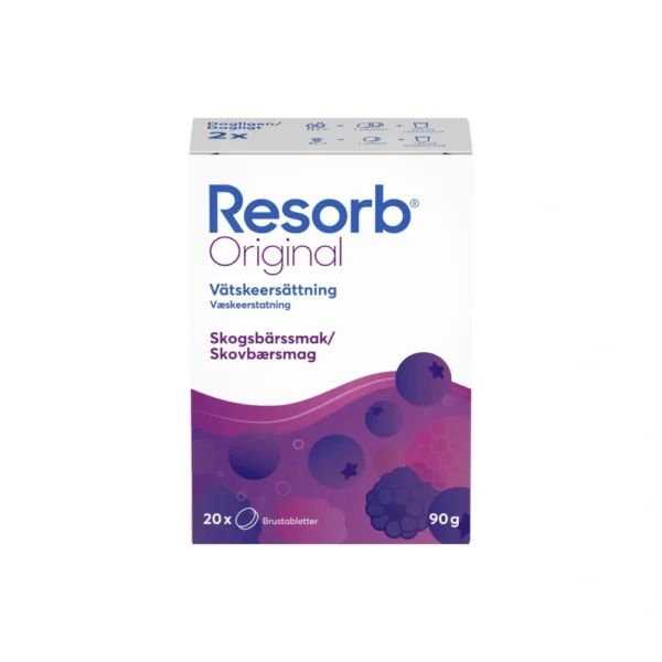 Resorb Original Skovbær - 2 x 10 brusetabletter