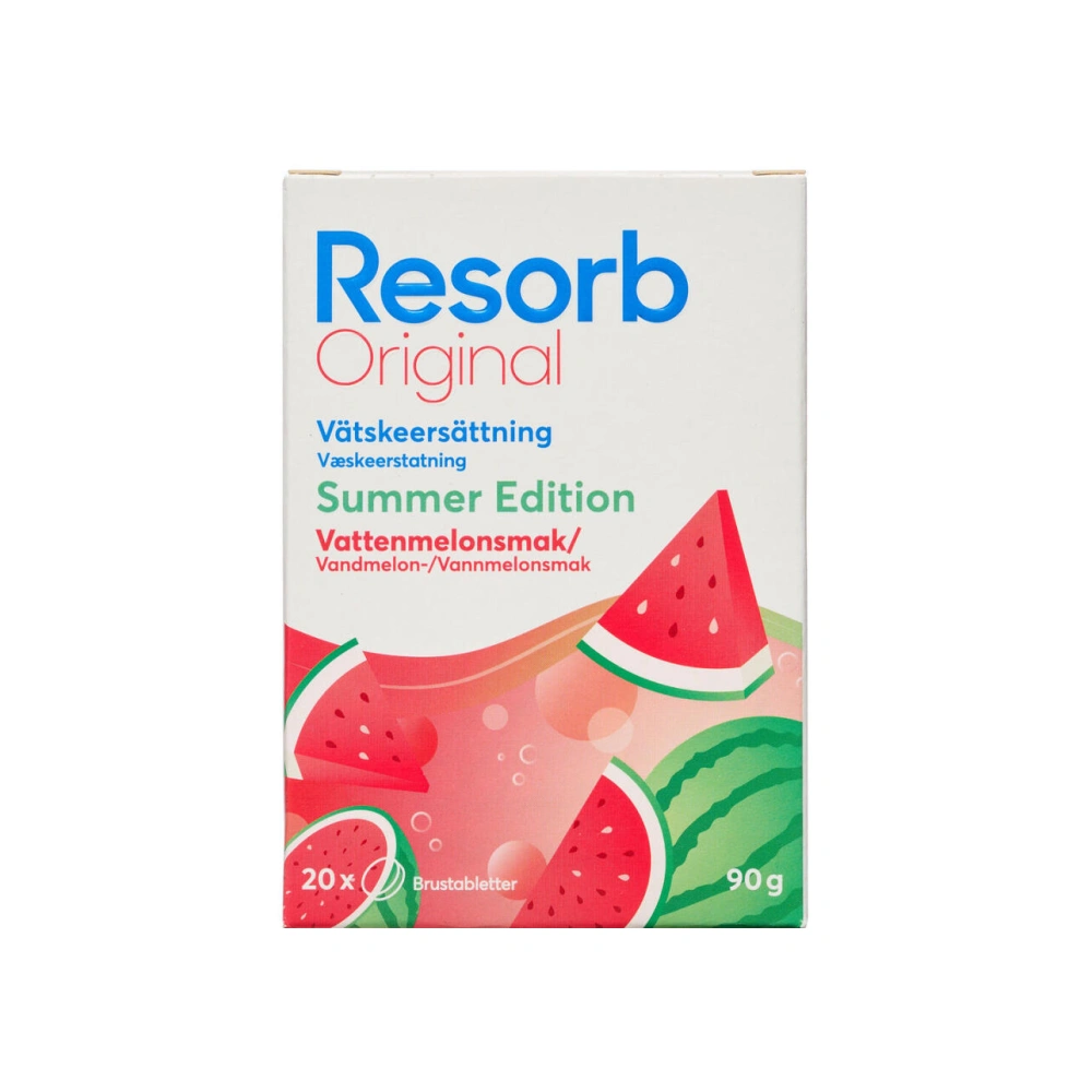 Resorb Original Vandmelon Summer Edition - 2 x 10 brusetabletter