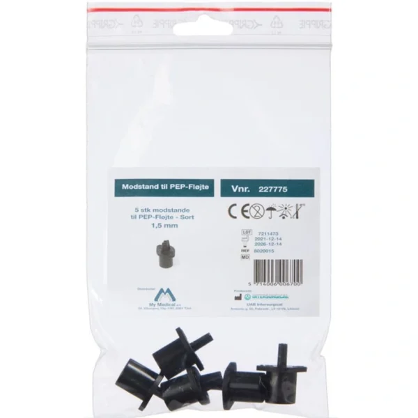 PEP Modstande 1,5 mm SORT - 5 stk