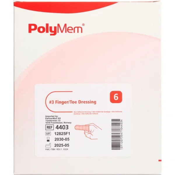 PolyMem Finger/Tå Bandage Nr. 3 Large - 6 stk