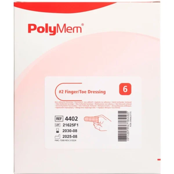 PolyMem Finger/Tå Bandage Nr. 2 Medium - 6 stk