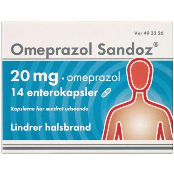 Omeprazol Sandoz 20 mg - 14 stk