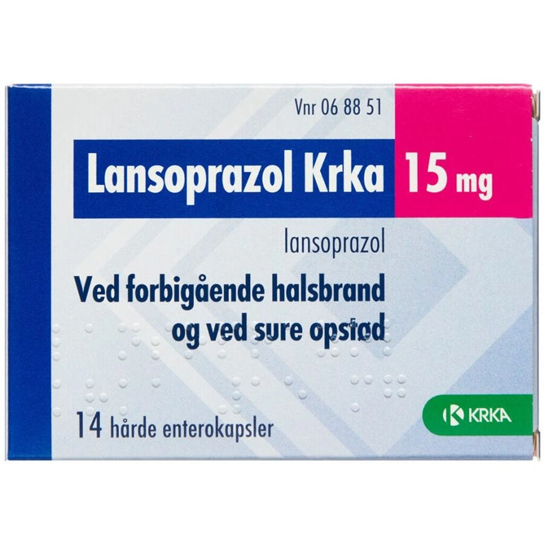 Lansoprazol KRKA 15 mg - 14 stk
