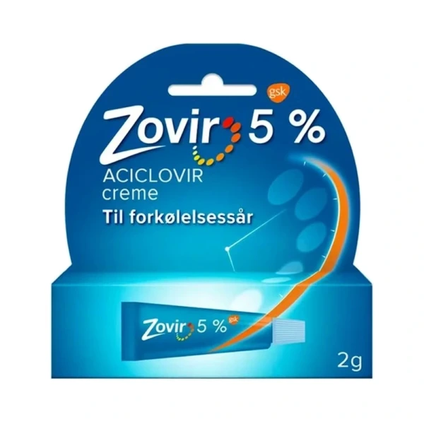 Zovir Forkølelsessår Creme tube 50 mg/g - 2 g