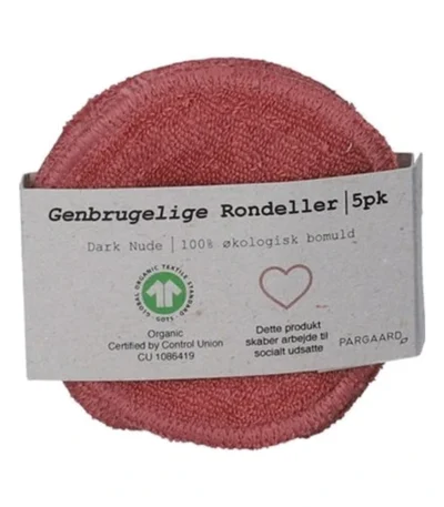 Pargaard Genbrugelige rondeller dark nude - 5 stk