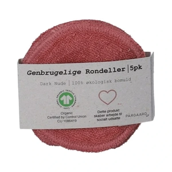 Pargaard Genbrugelige rondeller dark nude - 5 stk