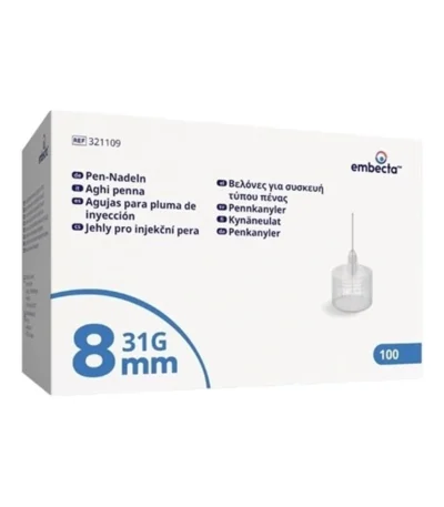 Embecta Penkanyler (31G) 0,25 x 8 mm - 100 stk