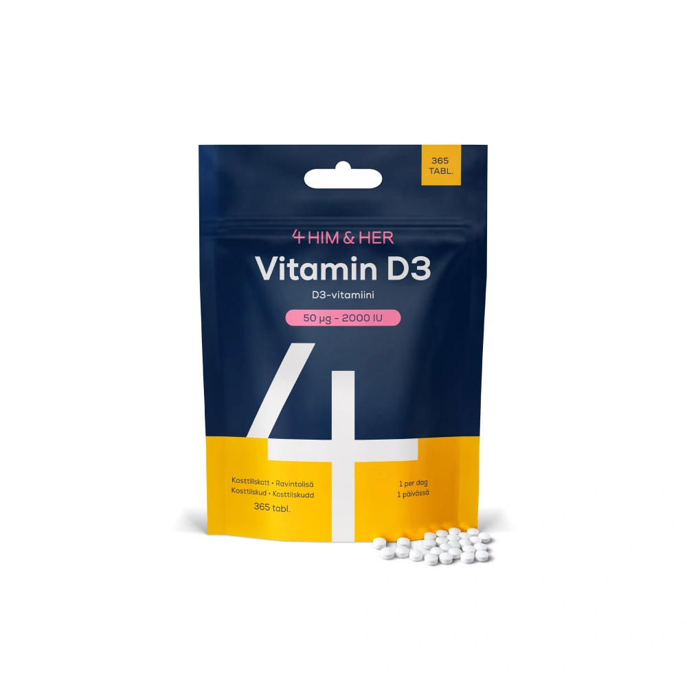 4 HIM & HER Vitamin D3 50 µg - 365 stk