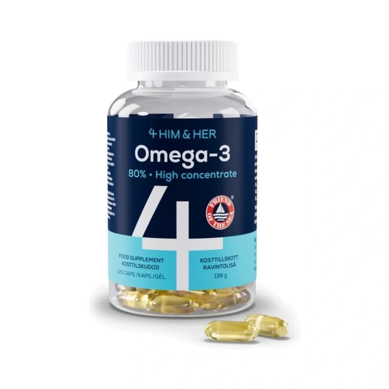 4 Him & Her Omega-3 – 120 stk 4 Him & Her Omega-3 - 120 stk